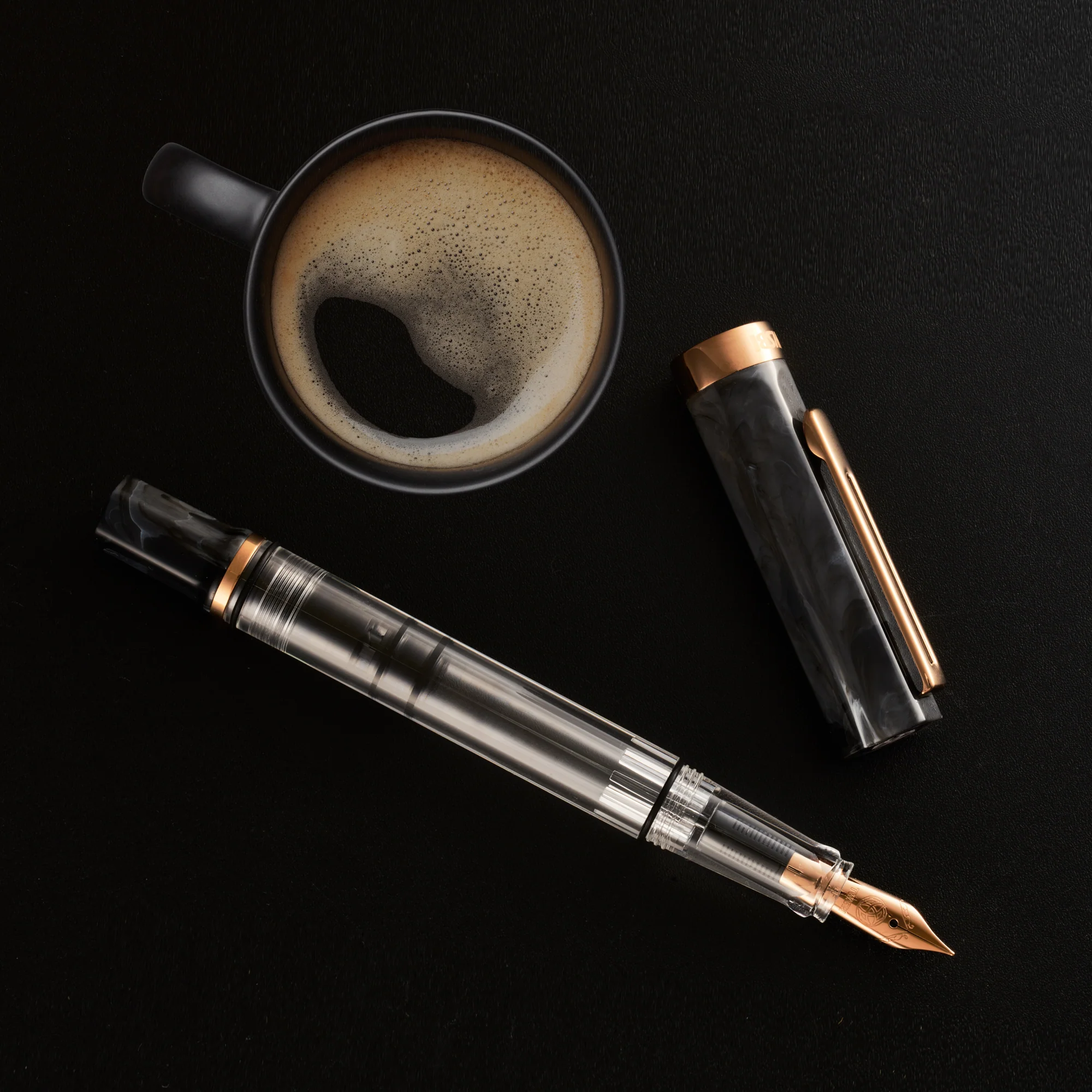 TWSBI ECO Black Marble w/Bronze Fountain Pen - Image 2